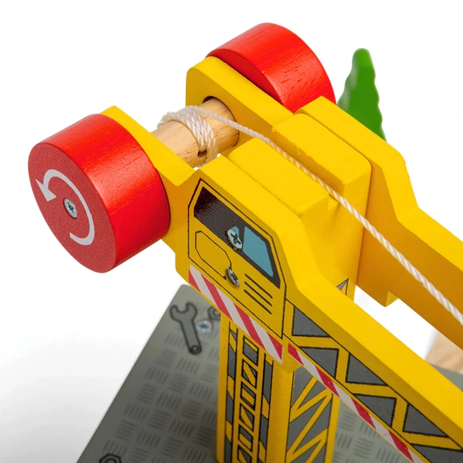 Bigjigs Rail Grande grue jaune