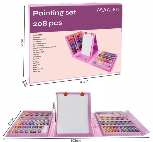 Ensemble de peinture 208 pièces dans une mallette