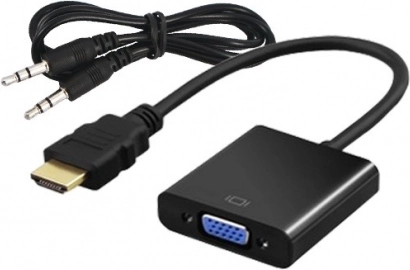 Adaptateur HDMI (M) vers VGA (F) avec audio