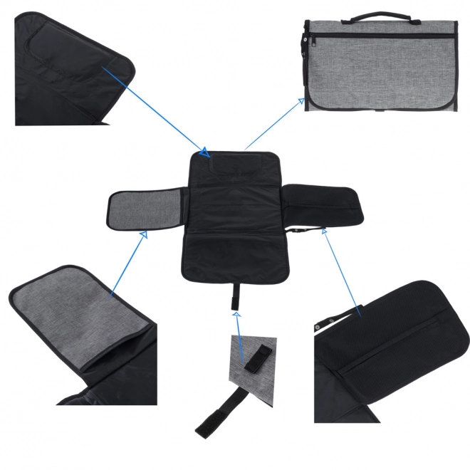 Tapis à langer de voyage gris