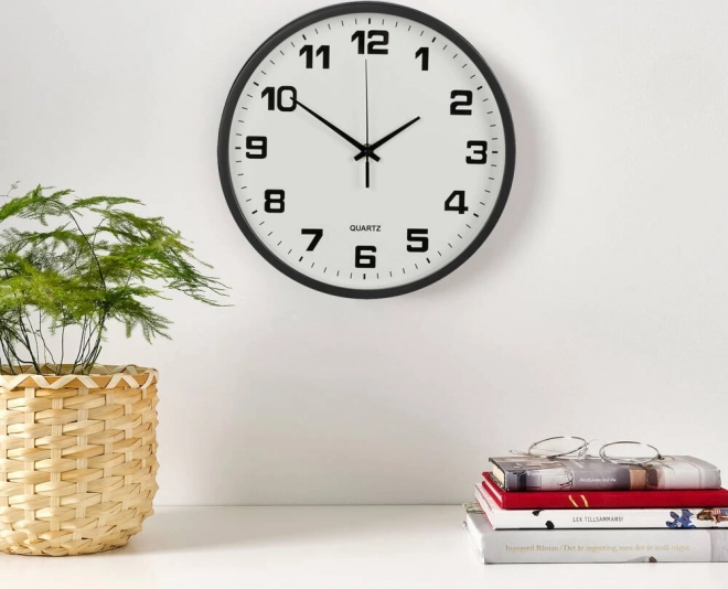 Grande horloge murale silencieuse 25 cm ronde