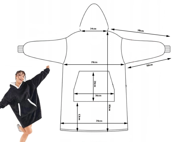 Chandail chaud oversize avec fourrure et capuche