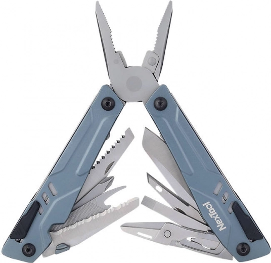 Outil multifonction Nextool 15 en 1 avec jeu d’embouts – bleu