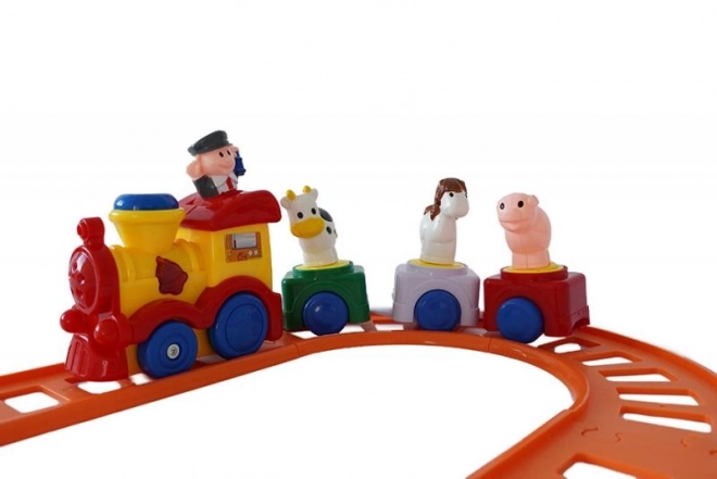 Petit train pour enfants avec mélodie et figurines mobiles