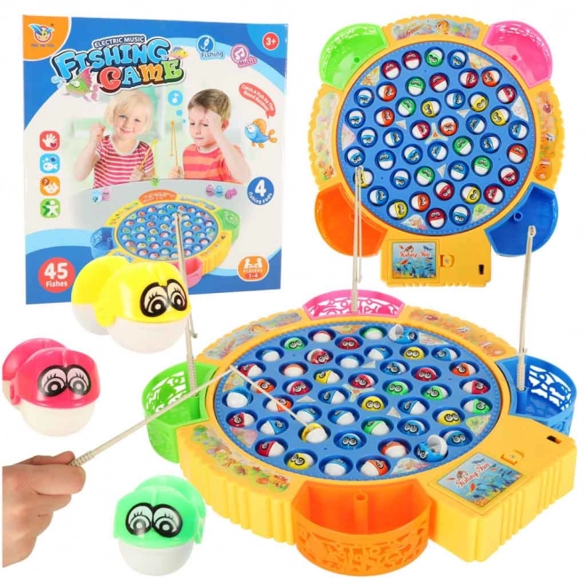 Jeu de pêche pour enfants 45 poissons + 4 cannes à pêche