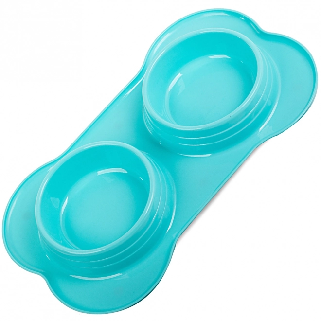 Double gamelle pour chiens/chats 0,4 l x 2