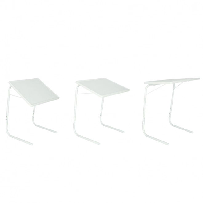 Table d'appoint pliable blanche pour ordinateur portable