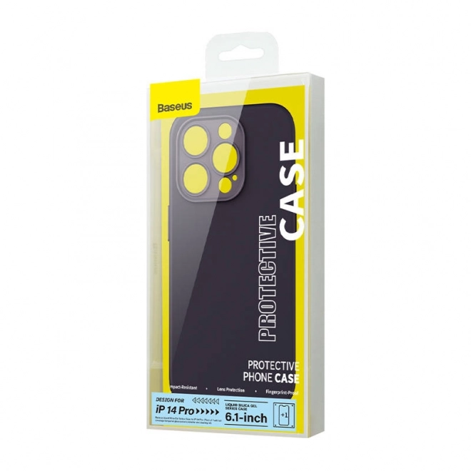Étui en silicone Baseus pour iPhone 14 Pro avec verre trempé et kit de nettoyage