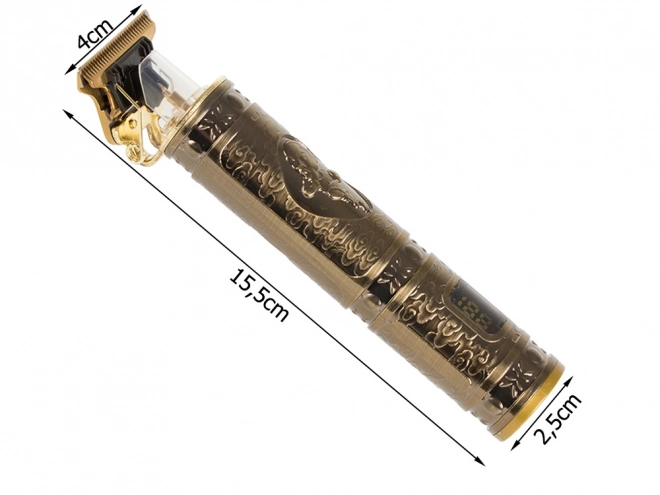 Tondeuse électrique dorée pour barbe et cheveux