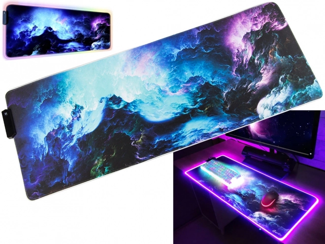 Tapis de souris RGB LED XXL