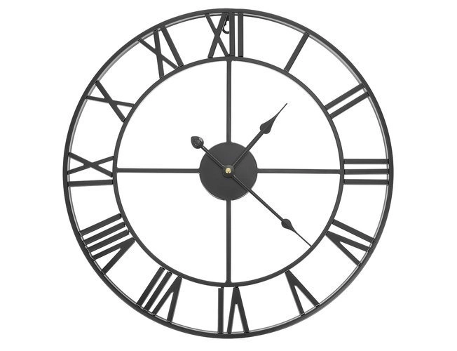 horloge murale rétro noire
