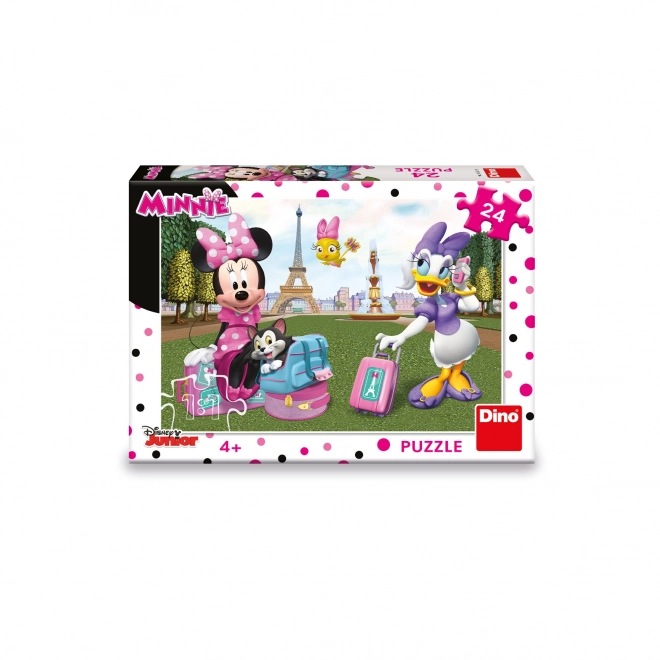 Puzzle Minnie et Daisy à Paris 24 pièces