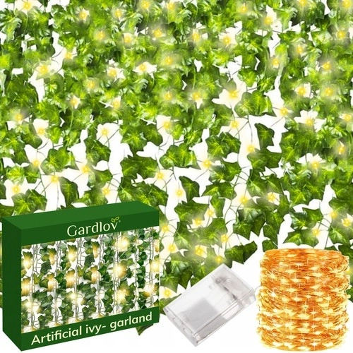 Lierre artificiel avec éclairage LED Gardlov