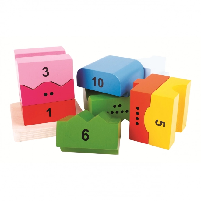 Bigjigs Baby Tour motorique en bois avec chiffres
