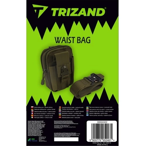 Sac banane tactique + ceinture verte Trizand 24322
