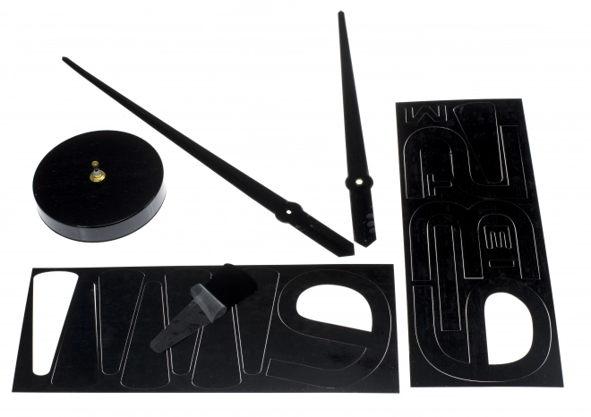 Horloge murale adhésive DIY grand modèle 80-120 cm noir