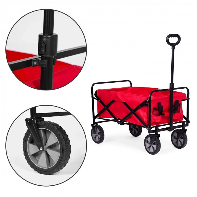 Chariot de transport pliant MultiGarden rouge 47x105 cm