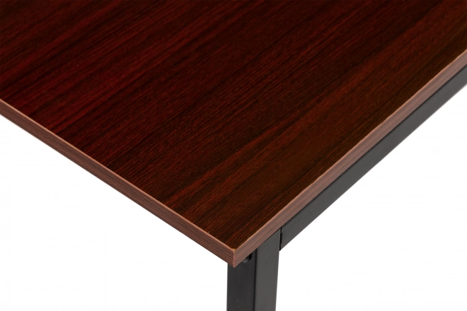 Bureau informatique en bois avec étagères de style loft