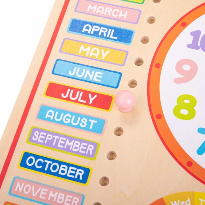 Bigjigs Toys Calendrier avec horloge