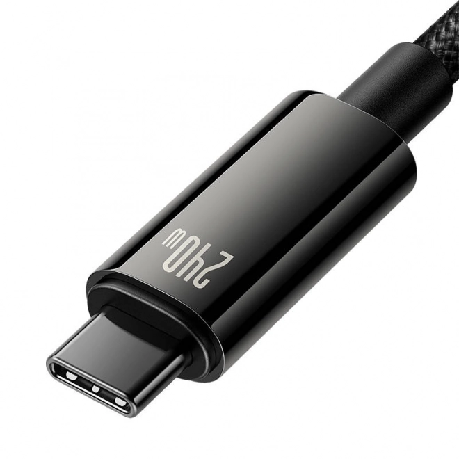 Câble USB-C vers USB-C Baseus Tungsten Gold 240W 1 m (noir)