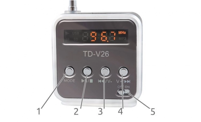 Haut-parleur Bluetooth portable avec radio et écran LCD TD-V26