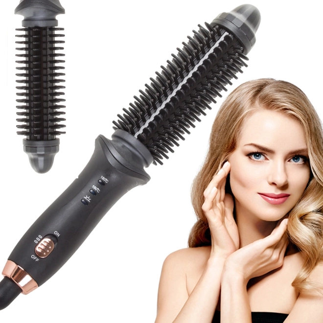 Fer à boucler et brosse coiffante pour boucles avec ionisation