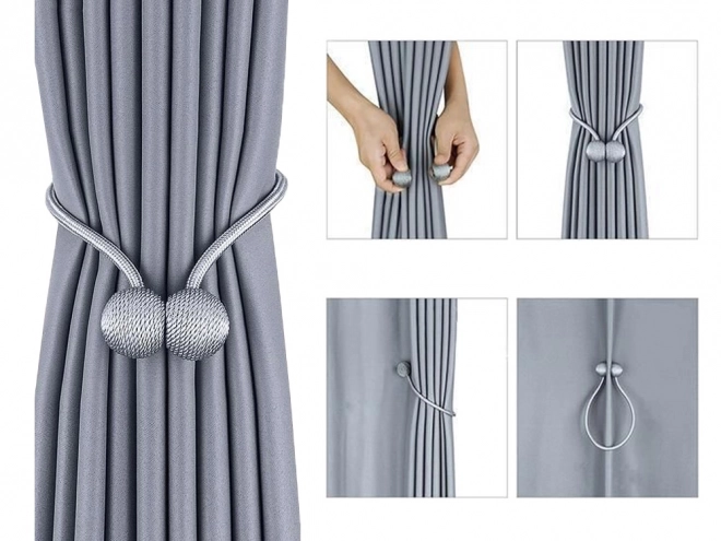 Clips magnétiques décoratifs pour rideaux
