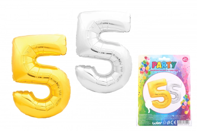 Ballon gonflable en forme de chiffre 5