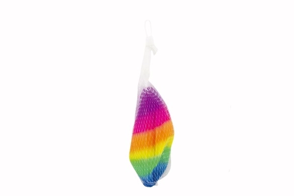 Balle en caoutchouc arc-en-ciel non gonflée 23cm en filet