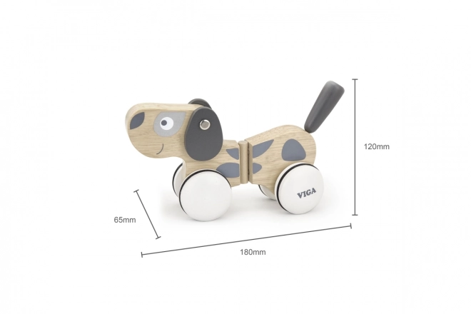 Chien à tirer en bois