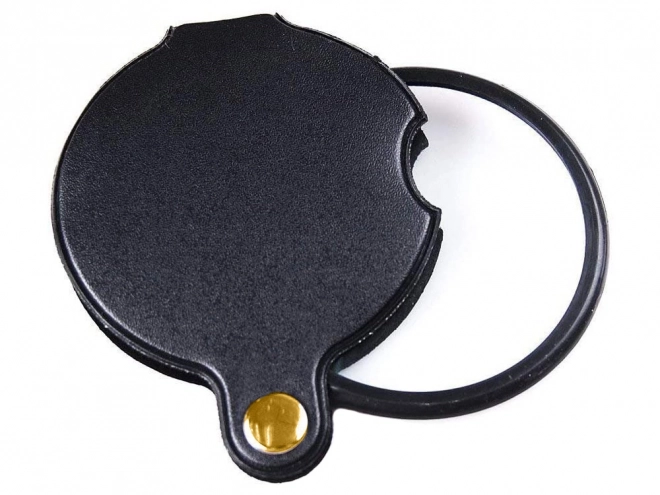 Loupe de poche pliable avec étui en cuir