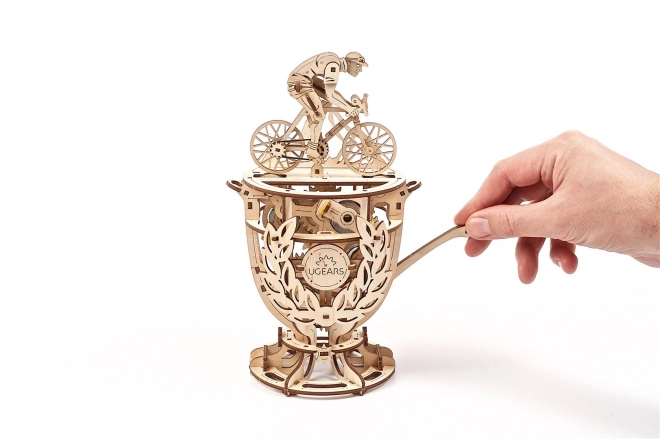 Ugears 3D puzzle mécanique en bois Cycliste Autopropulsé