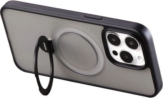 Coque magnétique avec support JOYROOM pour iPhone 15 Pro Max, noire