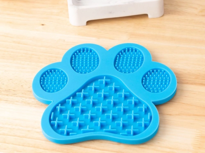 Tapis de léchage anti-stress pour chiens en forme de patte