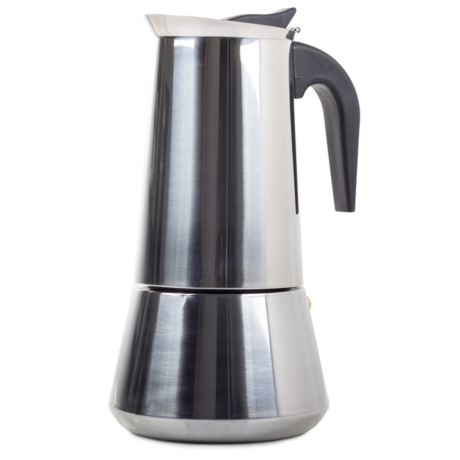 Cafetière italienne moka 12 tasses 600 ml acier inoxydable