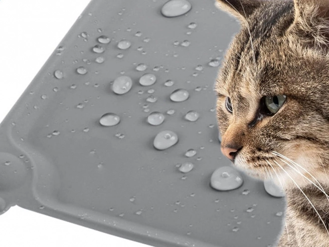 Tapis antidérapant en silicone imperméable pour bols pour chiens et chats