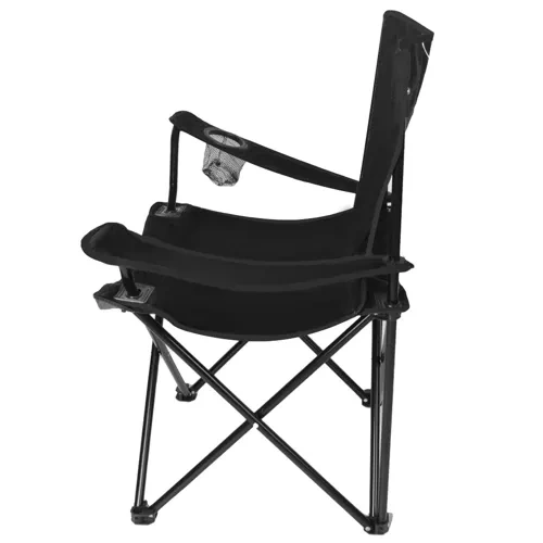 Chaise / Fauteuil pliant de pêche / camping - noir