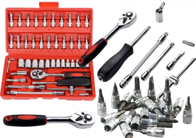 Set de clés à douilles 1/4" - 46 pièces dans une mallette