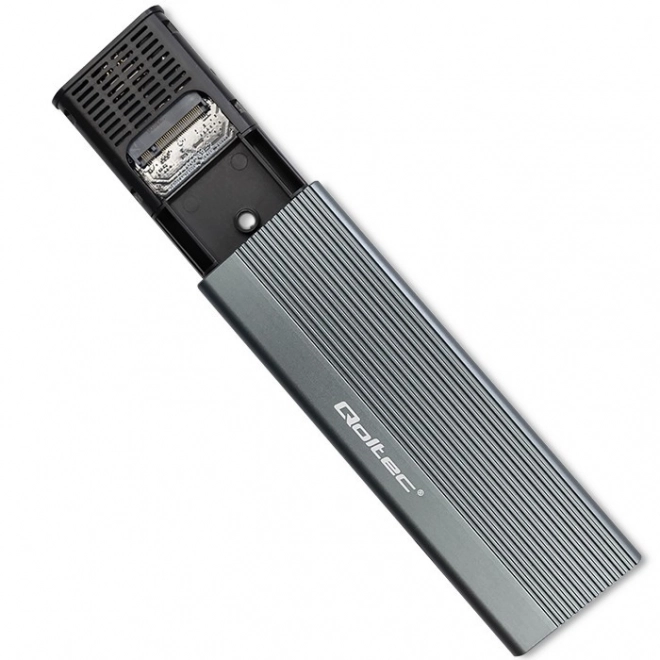 Boîtier en aluminium pour disque M.2 SSD SATA NGFF USB-C 2TB Gris