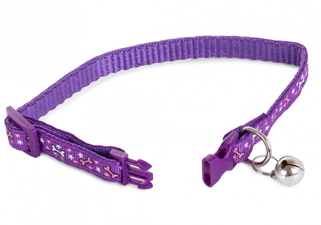 Collier en tissu pour animaux avec clochette