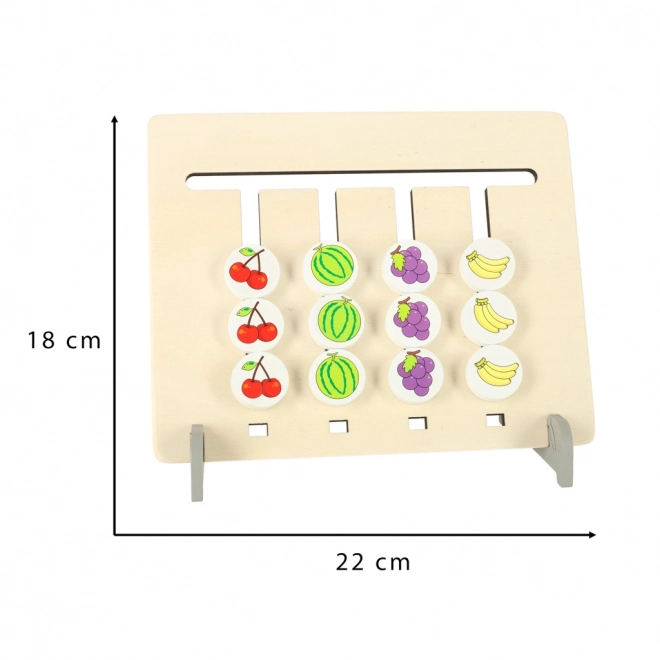 Jouet éducatif en bois Montessori - Association des couleurs des fruits