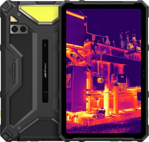 Tablette robuste Ulefone avec caméra thermique 5G 10,36" 8/256 Go IP69K noire
