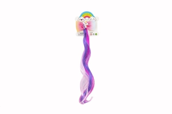 Clip à cheveux avec pendentif licorne arc-en-ciel