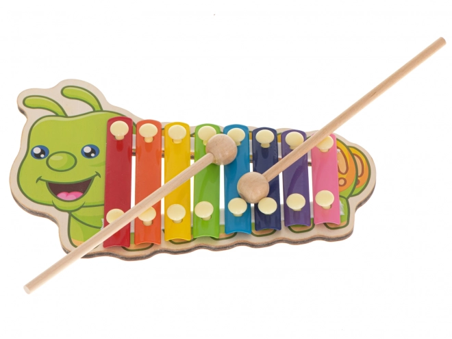 Xylophone coloré pour enfants en forme de chenille