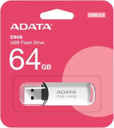ADATA Clé USB C906 64GB USB2.0 blanc