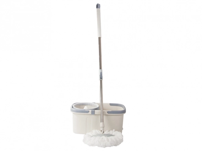 Serpillière rotative avec seau et tampon en microfibre
