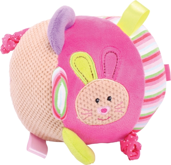 Balle motrice en textile pour bébés Lapin Bella