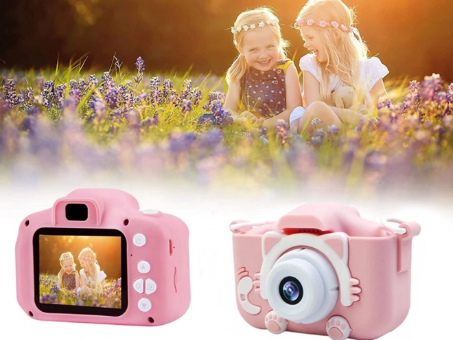 Appareil photo numérique pour enfants en forme de chat