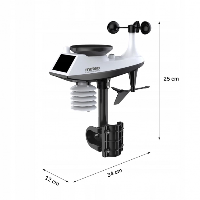 Station météorologique avec mesure du vent et précipitations