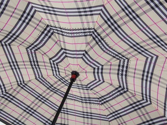 Parapluie inversé pliant avec structure robuste et fils résistants